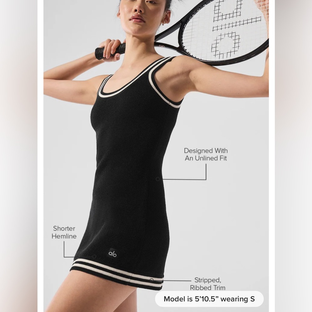 Alo tennis club sweater knit dress